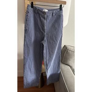 Topshop Baggy 90’s High Waist Nautical Striped Jeans Coastal Preppy Size 4